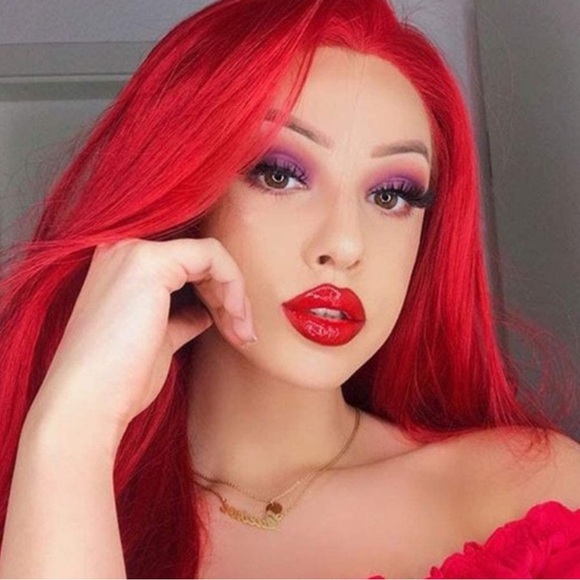 24inch Red Straight Lace Front Wig NEW ♥️